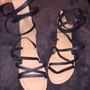 Wide width gladiator sandals